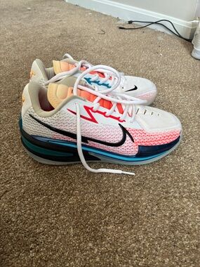 Nike White Multi-Color Running Shoes